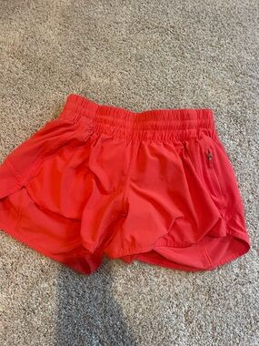 Blood orange lulu lemon athletic shorts